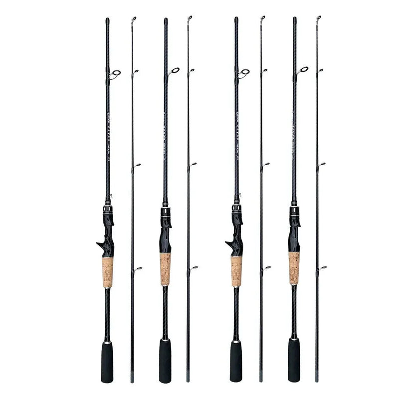 Vara de pesca Ultralight em fibra de carbono 1,65m/1,80m